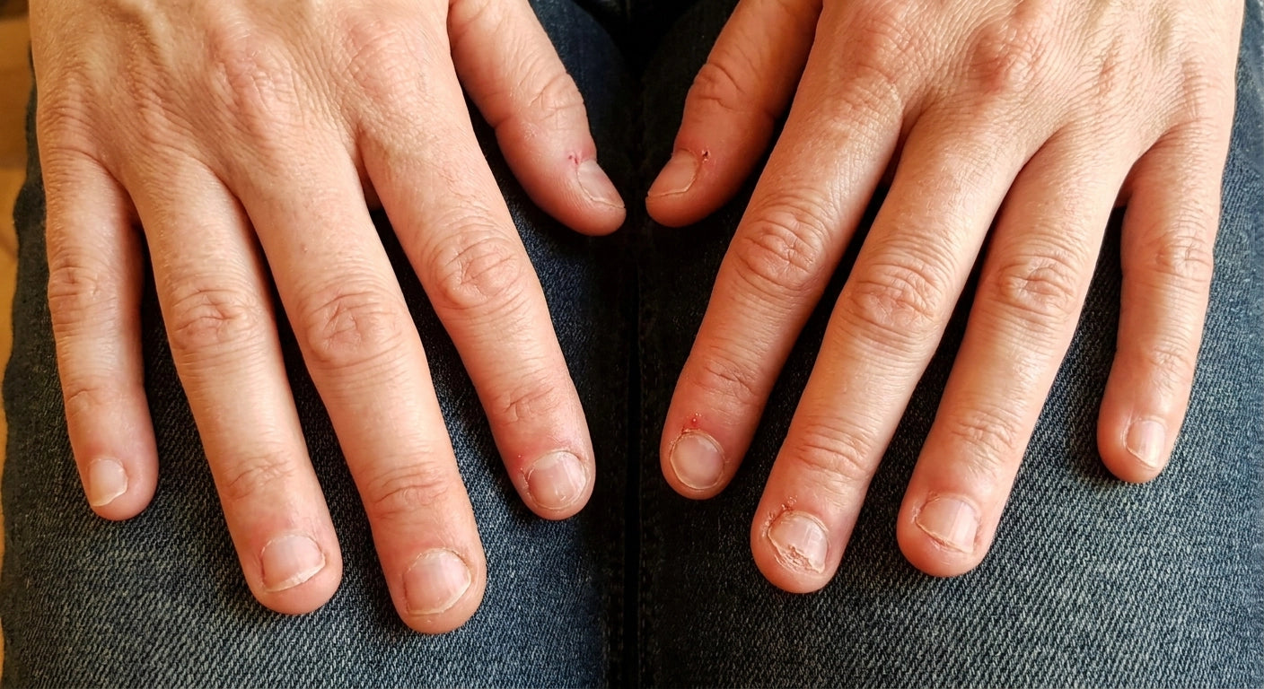 Back to square one — bitten nails again